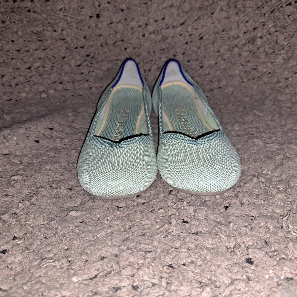ROTHY'S-Round Toe-Mint Green-Retired-Slip On Flats-Size 5.5-Near Mint - Picture 4 of 8